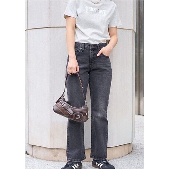 Levi's Women's Premium Middy Ankle Bootcut Denim Jeans Gray Size 27 - Picture 2 of 12